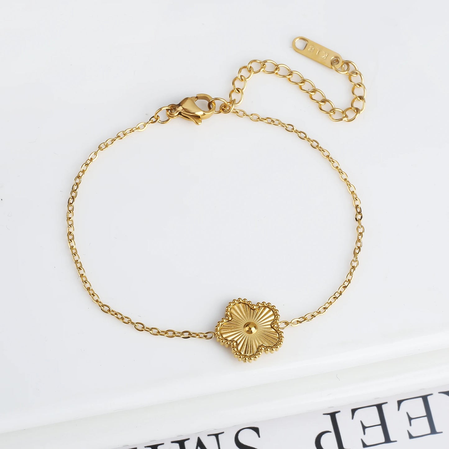 Luxury Stainless Steel Adjustable Five Flower Bracelet