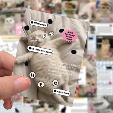 120 Sheets Cute Cat Waterproof Self-Adhesive Decals