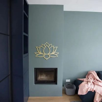 Stunning Modern Large Lotus Metal Wall Art