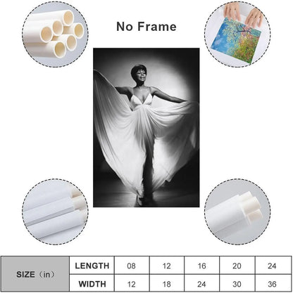 Diahann Carroll Vintage Black And White Portrait