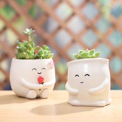 Smiley Face Mini Plant Pot Succulent Planter