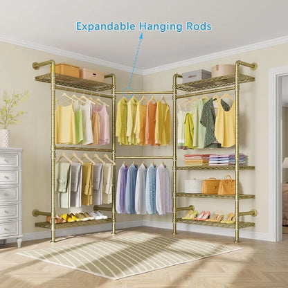 Heavy duty clothes rack for hanging clothes