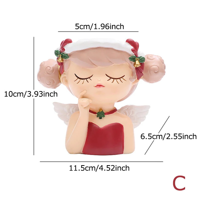 Cute Cartoon Girl Resin Flower Pot Desktop