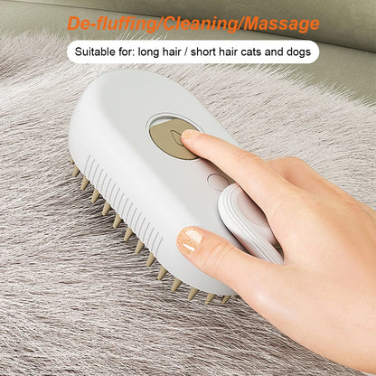 Steamy Dog Brush 3 in 1 Electric Spray Massage