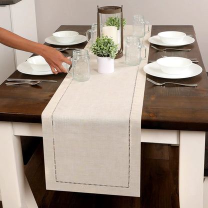 Decorative Linen Table Runner for Holiday Decor