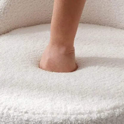 Modern Swivel Ottoman Vanity Chair, Upholstered