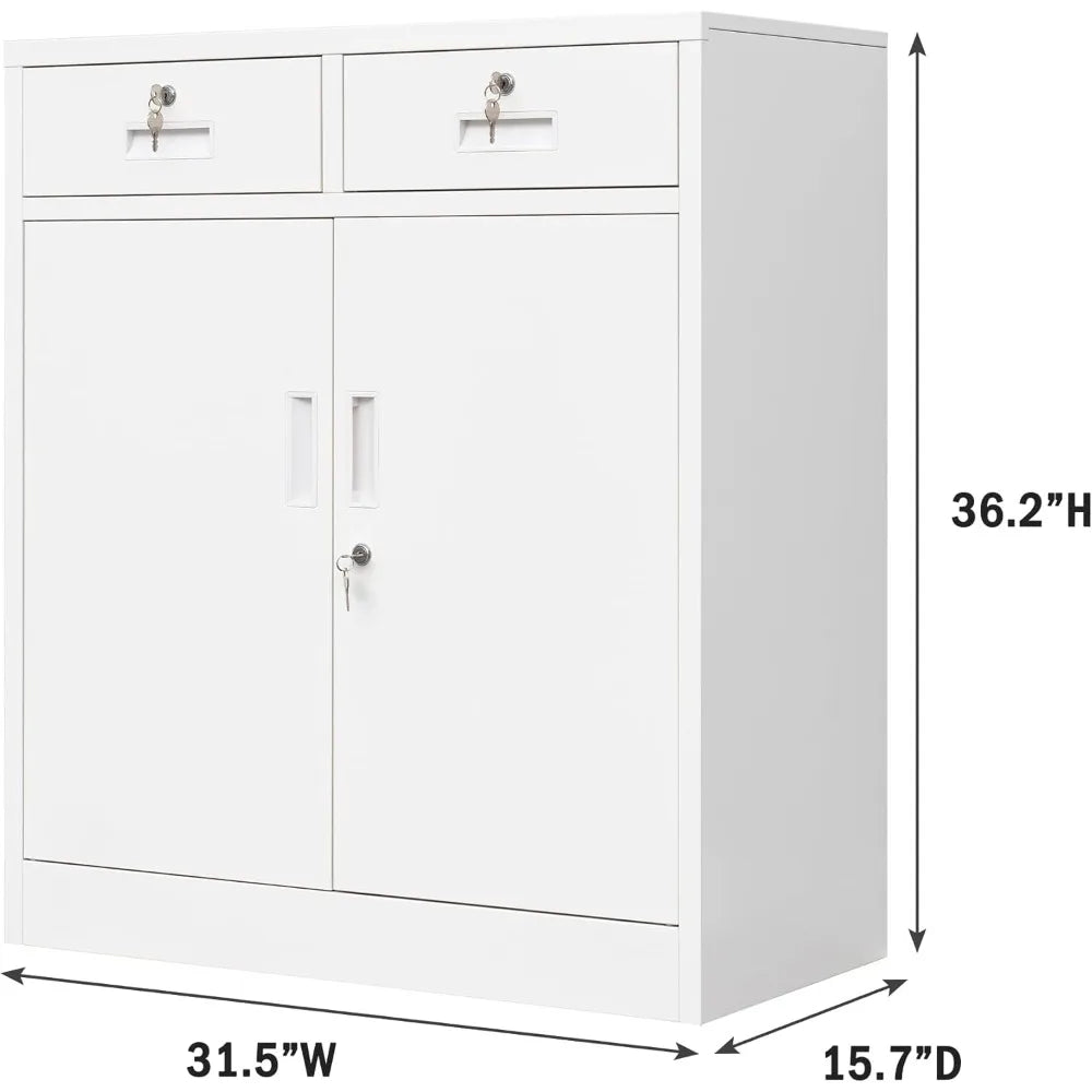 Adjustable shelf locking metal storage unit cabinet
