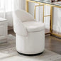 Modern Swivel Ottoman Vanity Chair, Upholstered