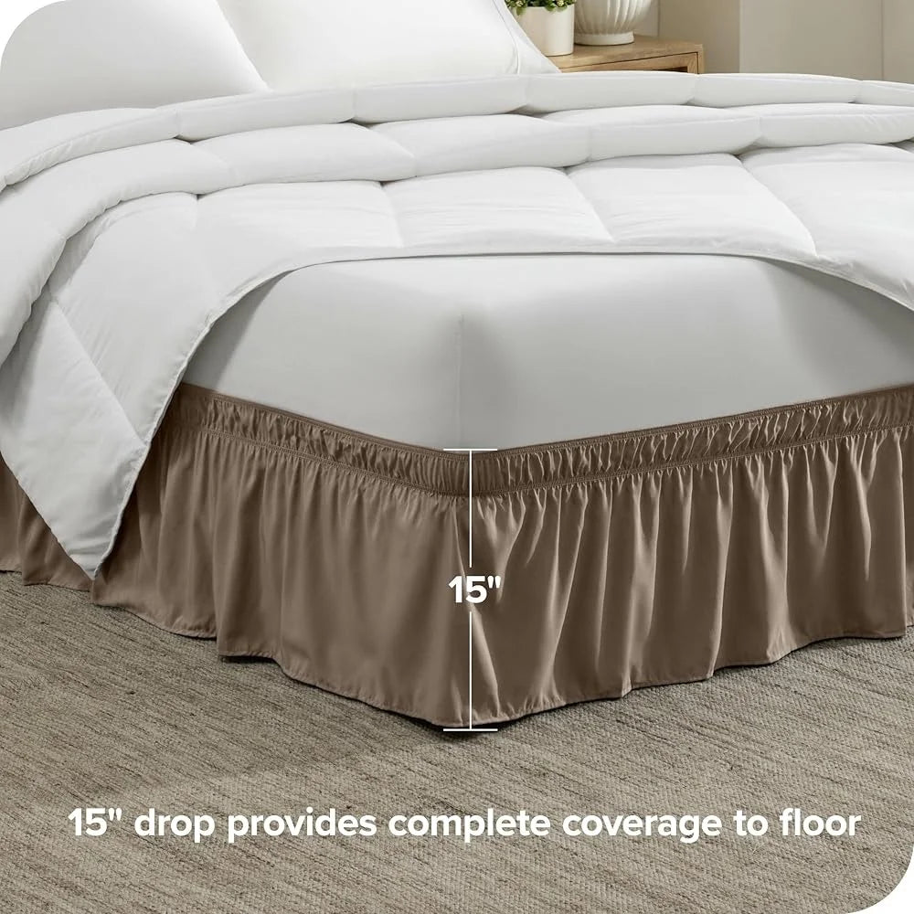King Size Wrap Around Adjustable Bed Skirt