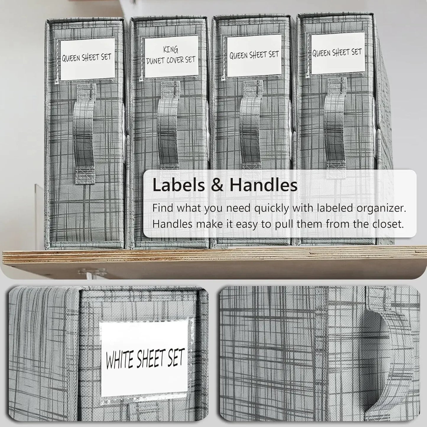 Bed Sheet Organizers and Storage 8 Pack