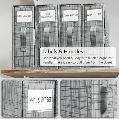 Bed Sheet Organizers and Storage 8 Pack