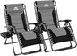 Set of 2 Foldable Patio Anti Gravity Reclining Chairs