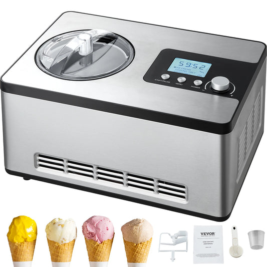 Ice Cream Maker with Built-in Compressor