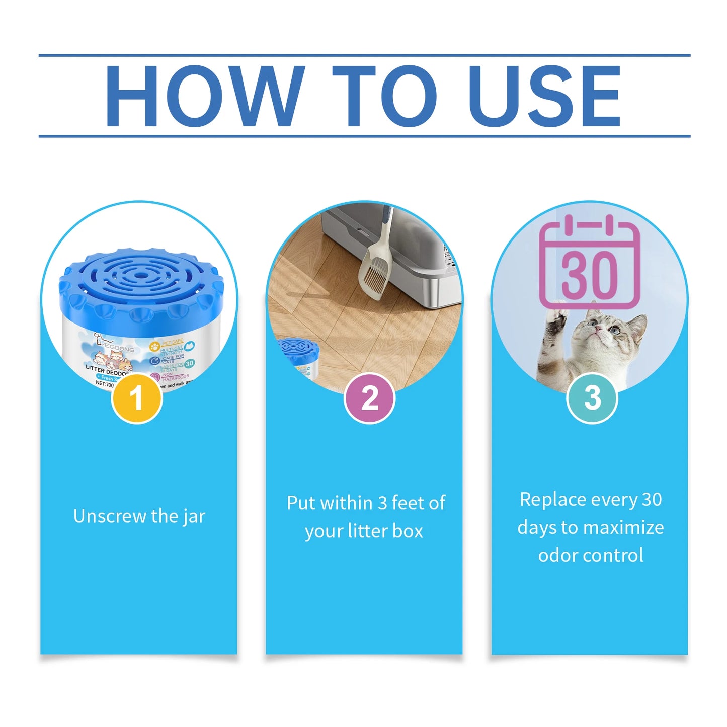 70g Cat Litter Box Deodorizer Freshing Scent