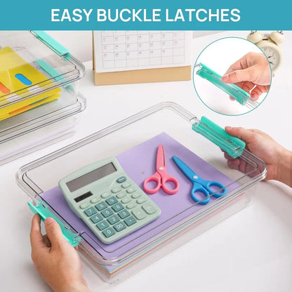 6 Qt Clear Plastic Storage Bins & Lids