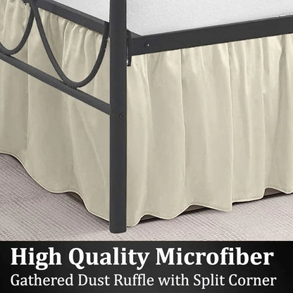 Elegant Full Size Microfiber Bed Skirt Ruffle