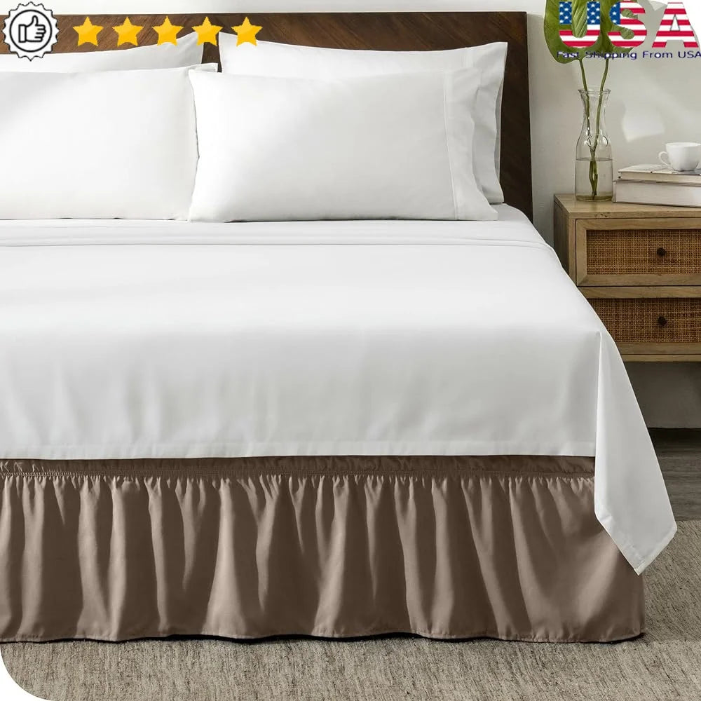King Size Wrap Around Adjustable Bed Skirt