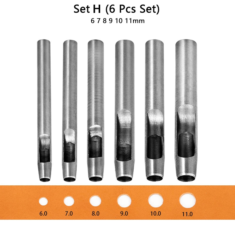 15 Pcs Hollow Hole Punch Set Round