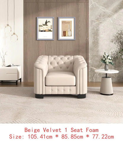 3-Piece Sofa Set with Rubber Wood Legs