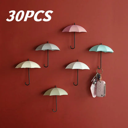 Cute Umbrella Shaped Hooks No-Punch Wall Hooks