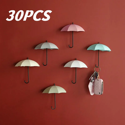 Cute Umbrella Shaped Hooks No-Punch Wall Hooks