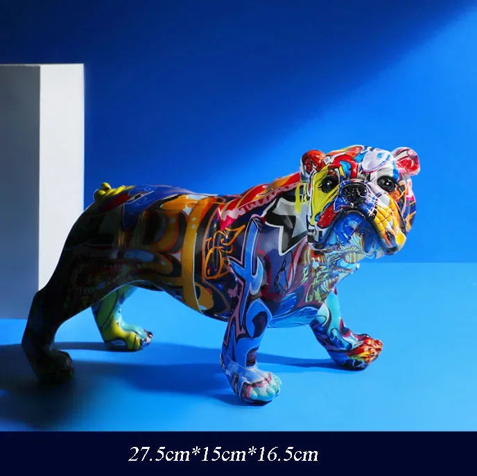 Creative Dog Painted Graffiti Living Room Color