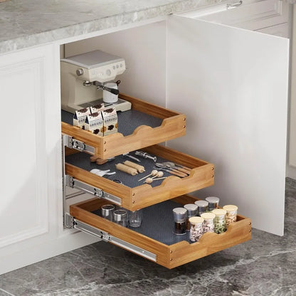 Pull Out Cabinet Drawer 3 Tier Heavy-Duty