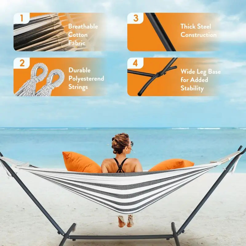 Stylish Hammock with Adjustable Stand- Hammock