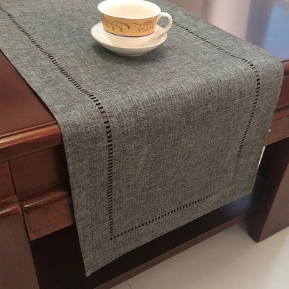 Decorative Linen Table Runner for Holiday Decor