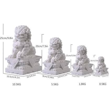 Marble Pair of Guardian Statues Home Outdoor