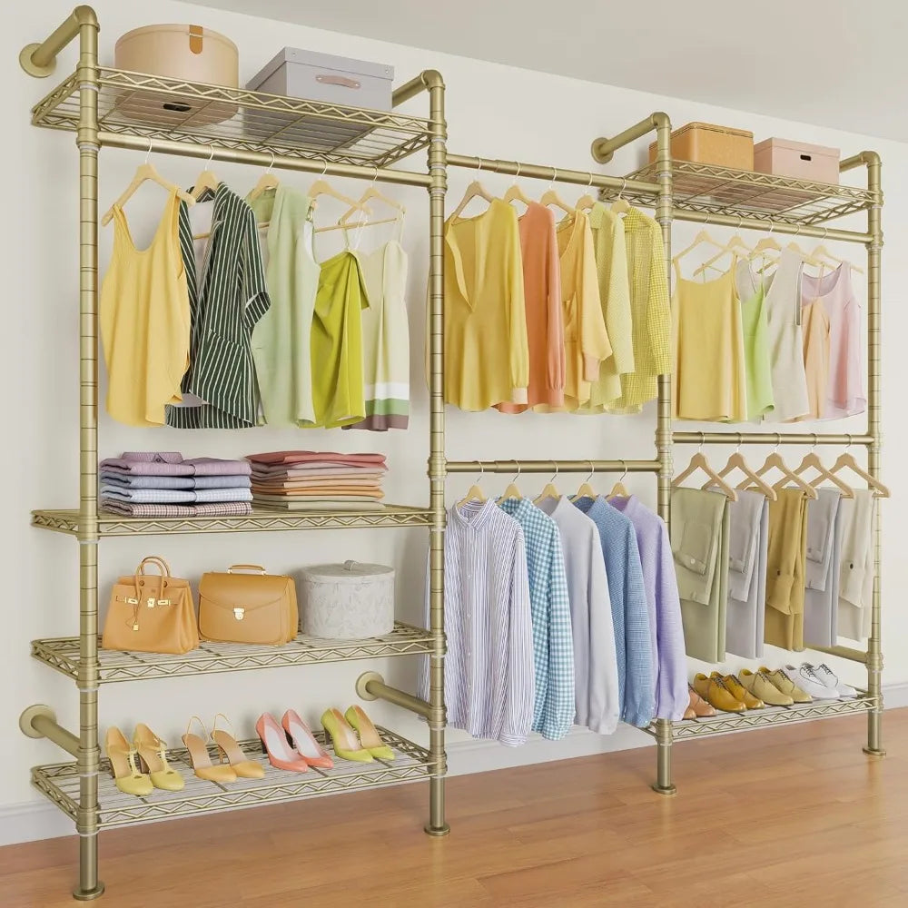 Heavy duty clothes rack for hanging clothes