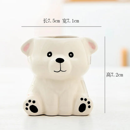 Cartoon Animal Ceramic Flower Pot Table Display