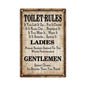 Iron Poster Toilet Rules Metal Tin Signs
