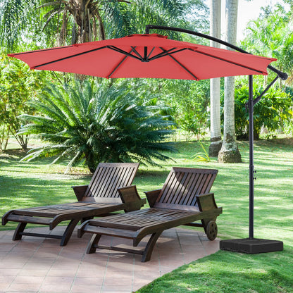 10FT Outdoor Patio Umbrella Hanging Cantilever