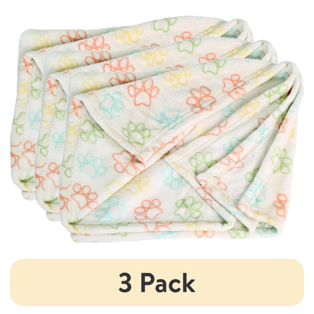 Cozy Plush Throw Blanket 3 Pack Multi-Color