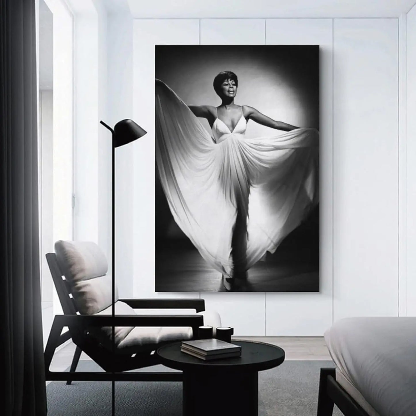 Diahann Carroll Vintage Black And White Portrait