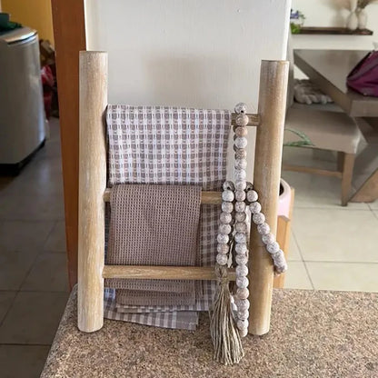 Wooden Towel Rack, Wooden Ladder Home Decoration