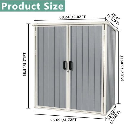 Outdoor Storage Shed with Floor/Lockable Door