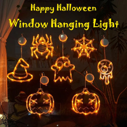 Halloween LED Sucker Lamp Window Hanging Decorations