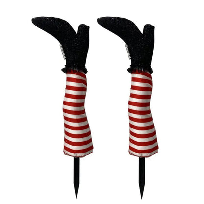 Halloween Upside Down Evil Witch Legs Props