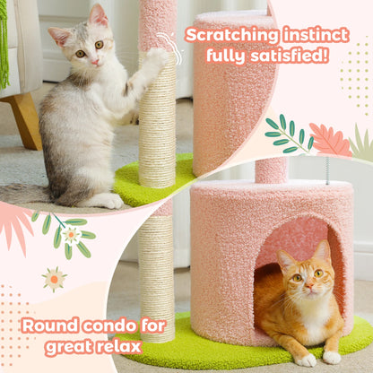 Small Flower Cat Tree for Indoor Cats