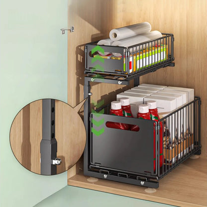 Metal Under Sink Organizers and Storage Basket