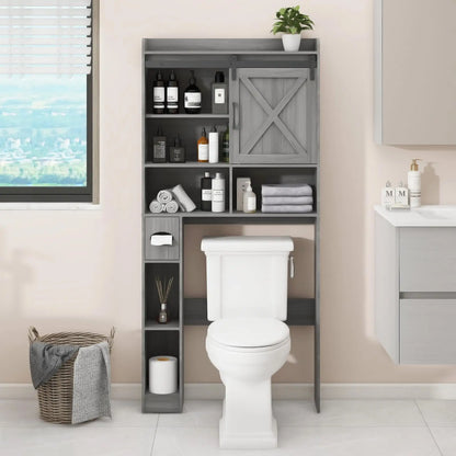 Bathroomt Farmhouse Over the Toilet Storage Cabinet