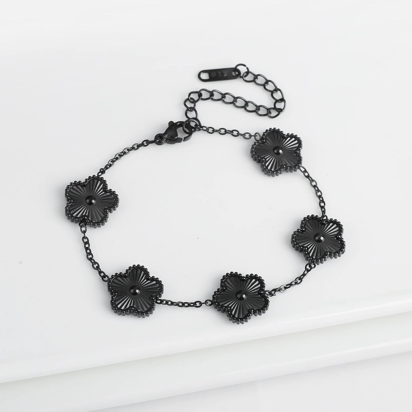 Luxury Stainless Steel Adjustable Five Flower Bracelet