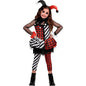 Girls Evil Clown Costume for Halloween