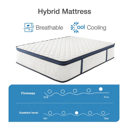Queen Size Mattress Gel Memory Foam Hybrid