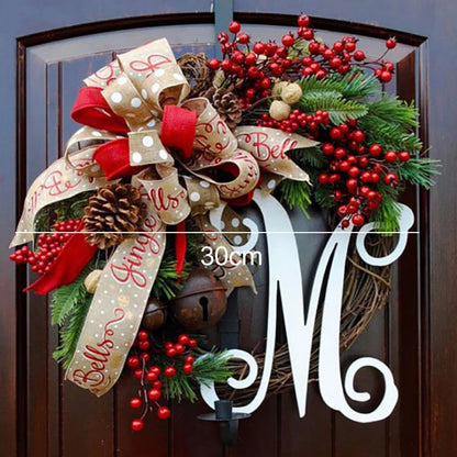 Christmas Letter Wreath American Christmas Door Hanging