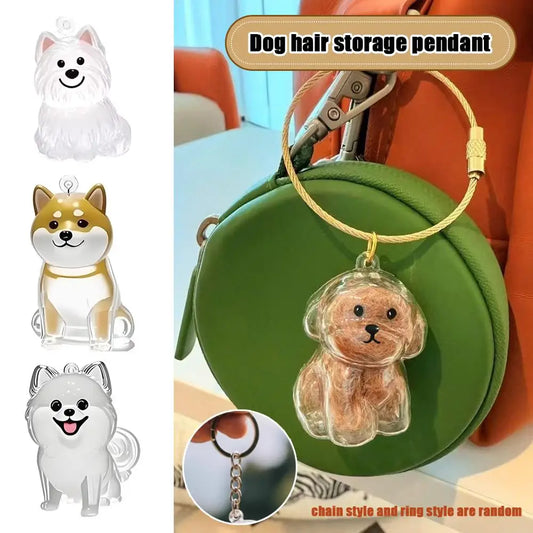 Creative Transparent Cute Dog Pendant Key Chain