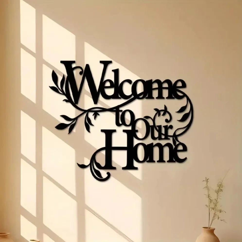 Lovely Welcome To Our Home Wall Sign