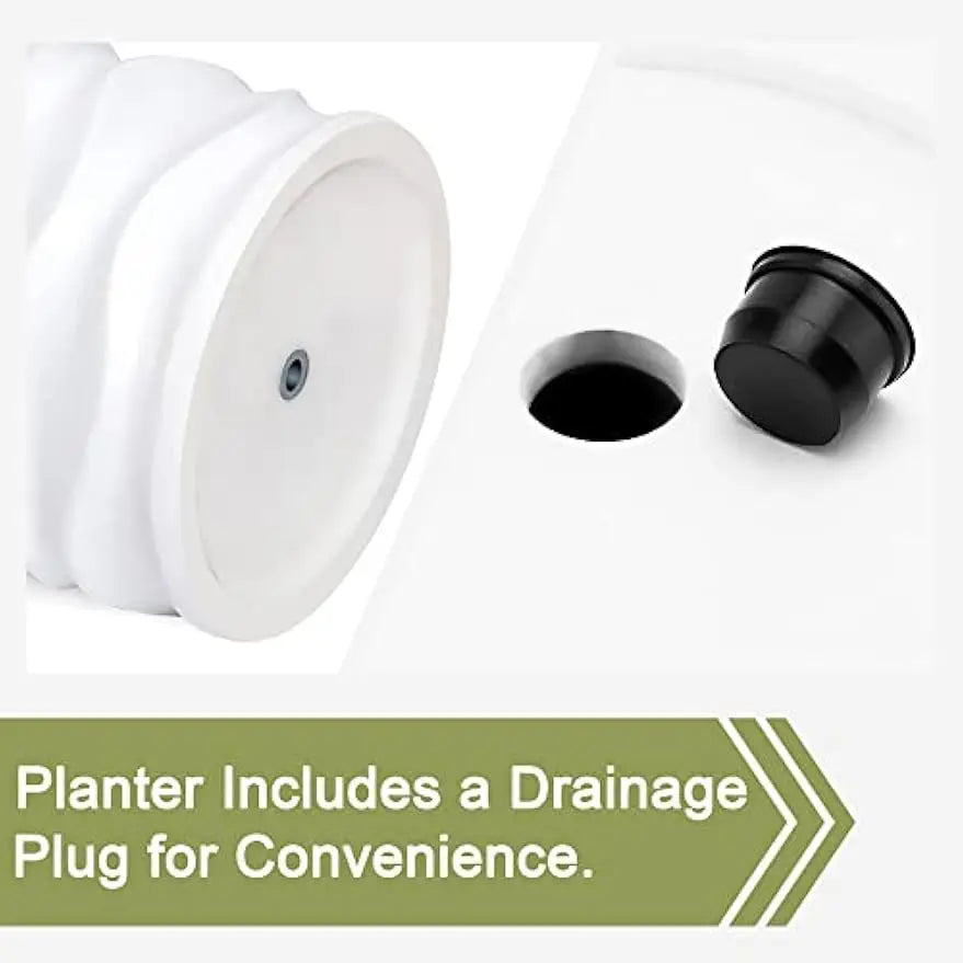 Tall Planters for Outdoor Plants, Set of 2